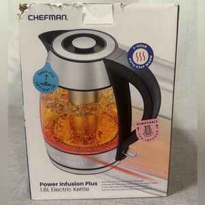 Chefman Electric Kettle with Black Handle